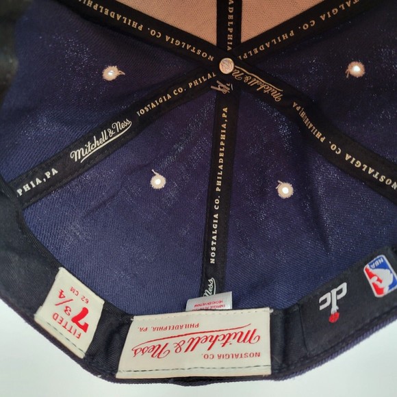 Washington Wizards Mitchell & Ness Blue Red Fitted Hat Cap 7 3/4 NBA 100% Wool - Picture 9 of 14